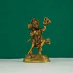 pujaNpujari Hanuman murti for Home, Brass Statue with Large Hanuman Idol -Hindu Strength God Hanuman Flying Statue Sculpture