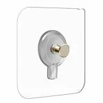 INDIANCODES Self Adhesive 6mm Nail Wall Hook for Hanging Photo Frame, Wall Clock, Heavy Duty Transparent Hook, Wall Hanging Self Adhesive Wall Nail (10 pcs)