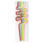 Tiki Times Squiggle Silly Plastic Straw Pack of 8 for Boys and Girls Birthday Parties