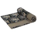 Crinzo Cotton Floral Design Chennimalai TC Blanket/Bedsheet/ 300 TC Solapur chaddar(Military Green::Yellow, 60 * 90 Inches)