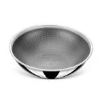 Stahl Triply Stainless Steel Artisan Hybrid Tasla with Lid, 6662, 22cm, 2.0 Liters