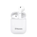 TP TROOPS 7159 TWS Earbuds with Bluetooth 5.0 + EDR Sable Connection,Smart Touch Control,Type-C Charging, IPX4 Rated SweatProof, Stereo Sound, Upto 12 Hours Playback, Noise Isolation