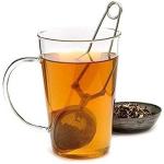 ECSTASYStainless Steel Green Tea Leaves Herb Mesh Ball Infuser Filter Clip Squeeze Strainer, Best Tea Strainer for Kitchen