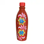 CLAYWALA - Handmade Printed Clay Water Bottle Mitti water bottle for self cooling