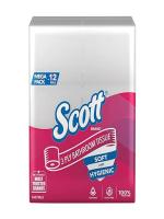 Scott Standard Toilet Tissue Roll, White, 3 ply, 12 Rolls/Case, 160 sheets/Roll, (Total 1,920 Tissue) (21226)