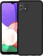 Wellwell Back Cover for Samsung Galaxy A22 5G (Black, Grip Case, Pack of: 1) | Back Cover | Black Mobile Cover | Rubber Mobile Cover | Back Cover | Black Mobile Cover | Rubber Mobile Cover