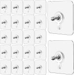 MyHomesWorld Wall Screws Hanging Nails,No-Drilling Waterproof Screw Free Stickers for Hanging,Heavy-Duty Adhesive Wall Mount Screw Hooks for Kitchen Bathroom Bedroom Living Room(PACK OF 20)