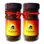 D'aromas Pure Coffee Powder 50g x 2, Instant Coffee Powder with Rich Aroma and Bold Taste