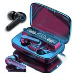 KARIMOTECH Earbuds, M19 TWS 5.1 Large Screen LED Digital Display Touch Waterproof IP7X LED Digital Display Bluetooth Headset (Black, True Wireless) l Wireless Charging Case| Bluetooth Airpods| Wireless Airpods| Earphone| Earbuds| Earpods