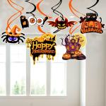 Zyozique 6 Pcs Halloween Theme Party Decoration Hanging from Ceiling Decoration Items,Halloween Haing Swirls for Party