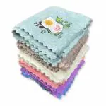 JARS Collections Set of 6 Soft and water absorbent Microfibre face Towel- Multicolor (25x25 cm)