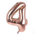 Hippity Hop Rubber Rose Gold Hop Numbers Foil Balloon