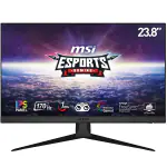 MSI G2412 Esports Gaming Monitor | 23.8 Inch FullHD (1920x1080) | 170Hz Refresh Rate | 1ms | Wide Color Gamut | AMD FreeSync Premium | Anti Glare, Less Blue Light | IPS Panel | VESA Mount | Black