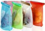 SARVAM CART 1000 Ml Reusable Silicone Food Storage Bags Multiple Purposes Zip Lock Bag (1pc)