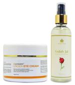 Alphavedic Combo Pack Of Under Eye Cream And Rose Water To Reduce Dark Circles, Puffy Eyes, Toning And Skin Nourishing Pack Of 2