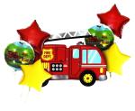 My Party Suppliers Fire Fighters Giant Fire Truck Transport Theme Foil Balloons