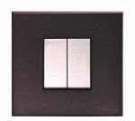 Kolors 2 Module Matt/Metallic Switch plate, Cover plate (Auburn) [Kara] [Only compatible with KREST & KREDO Switches]{Package includes only inner plate & cover plate}