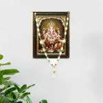 pujaNpujari Pearl Beads Moti Mala Garland for God Idols and Photo Frames(11 inch)