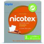 Cipla Nicotex Nicotine Cinnamon Gums 2Mg, Helps To Quit Smoking, 12 Gums Each Pack Smoking Cessations (Pack Of 10)