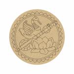 PAPERICIOUS Lippan Art Mandala Raw Pre Marked MDF Base Saraswati Mandala(20cm)