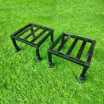 Dhyani Plant Stand For Balcony Planter Pot Stand for Outdoor/Indoor Plants Heavy Gauge Iron Stand For Pots for Plants Gamla Stand For Home/ Garden Flower Pot Stand For Living Room-(Black-Set of 2)