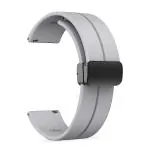 Morden 22mm Watch Replacement Band, Smart Watch Soft Silicone Strap with Magnetic Lock Compatible with Noise ColorFit Smartwatch Flexible & Latest Fashion Watch Strap-(Pack of 1, Light Grey)