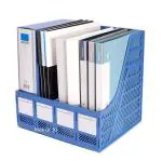 Shining Zon Desktop Magazine Holder Desk File Organizer 4 Compartments Multipurpose Plastic Vertical File Dividers Book Holder Cabinet Document Storage Rack (Pack Of 10)
