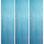 SPECIALYOU.IN Pastel Blue Foil Fringe Curtains 6 * 3ft for Backdrop Decoration for Birthday, Anniversary, Festival Decoration, Home Decor, Background Tinsel Party Curtains- Pack of 3