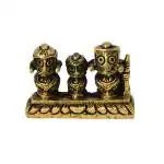 Kalarambh Bharat Haat Yellow Brass Lord Jagannath Idol Handicraft Art 5.84 x 1.27 x 3.81 cm
