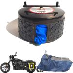 BIKEBLAZER Air Force Blue Harley Davidoson Fat Bob and Low Rider Nylon Semi Automatic Bike Body Cover