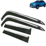 Kingsway Car Wind Deflectors Rain Guard Window Visor for Tata Harrier 2019, 2020, 2021, 2022, 2023, 2024, 2025 Model, Car Chrome Lining Door Visor Heavy Online India, Car Sun Shades