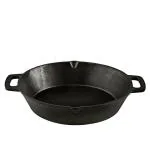 ZORAWARE VINTAGE Pre Seasoned Cast Iron Skillet | Fry Pan | Iron Pan | Cast Iron Cookware| Cast Iron Frying Pan with 2 Side Handles | Gas and Induction Compatible, 26cm/ 2.5 litres, Black