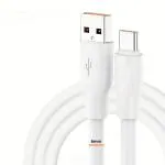 6A Super-fast charging Type-C soft data cable with 6MM thickness 1 m USB Type C Cable