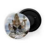 Dhcrafts Multicolor Metal Shivgiri Temple Printed Fridge Magnet, 5.8 Cm