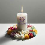 SOULAGE SCENTED ROSE WHITE PILLAR CANDLE