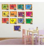 WOLPEP Multicolor Vinyl Tamil Letters Wall Sticker