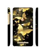 Casotec Golden Butterfly Pattern Design 3D Printed Hard Back Case Cover for Gionee F103 Pro