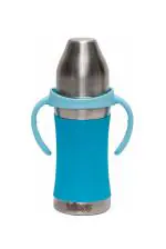 Adore Soi! Stainless Steel Straw Sipper with Sleeve and Handle Blue - 250 ml(Blue)