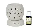 Divine Home White Ceramic Electric Oil Diffuser with Aroma Oil (Pack Of 2)