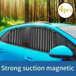 SCHOLAZS Car Window Shade -Car Side Window Sun Shade Car Curtain Pleated Silky UV Protection Privacy Baby Suction Magnetic