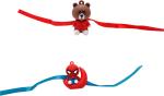 Kavim Kids Rakhi (Spider Man,Taddy Bear Soft Eraser Rakhi 2 Set)