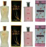 Gimani Gold Open and Rose Roze Perfume Long Lasting Men 400ml (Pack of 4)