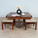 Urban Basics Athena Solid Sheesham Wood Coffee TableTeak Finish