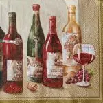 The Little Basket Printed Grand Cru Cream Cocktail Tissue Paper Napkins 25 x 25 cm