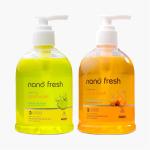 Nano Fresh Lemon & Tulsi + Orange and turmeric | Cleansing Hand Wash 300ml *2 | Blended with Shea Butter and Glycerine | Kills 99.9% Harmful Germs | Antibacterial Formula | 3X Hydrating and Moisturizing