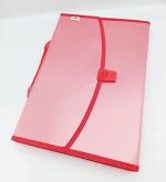 GOLD LEAF Plastic Expanding File Folder with 12 Pockets,Portable Handle, File ,38.5x26 cm(Red)