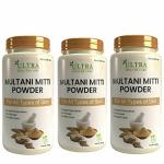 Ultra Health Care Natural Multani Mitti Powder Bentonite Clay for Hair and Skin | Black Head | Open Pores | Skin Whitening | Tan Removal-250gm-Pack of 3