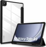 ProElite Cover for Samsung Galaxy Tab A9 8.7 inch Cover Case, Smart Flip Case Cover for Samsung Galaxy Tab A9 8.7 inch with S Pen Holder, Black [Transparent Back]