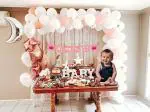 SpecialYou.in Star Moon theme half birthday decoration item kit for baby girl-73 Pcs