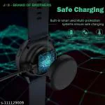 JKS Upgraded T55 / T500 Watch Cable, Watch Holder Magnetic 2 pin Cable, Watch Charging Cable, T55, T500 Charger 4mm Adapter Length 20 cm for Smartwatch (Charge only, Black)